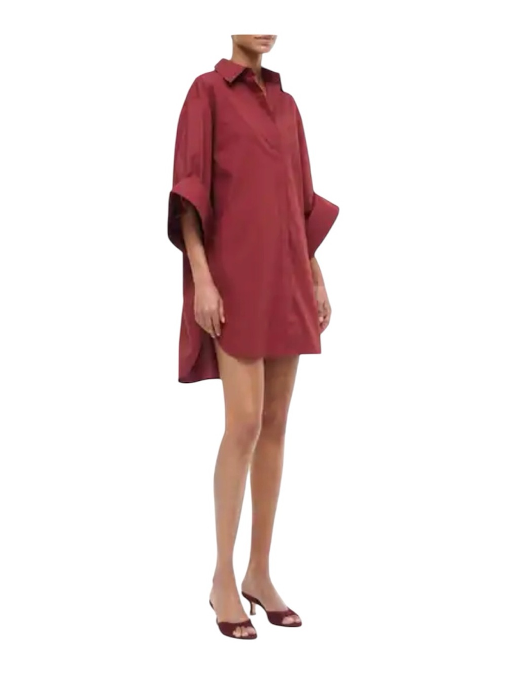 STAUD Nico stretch cotton Shirtdress